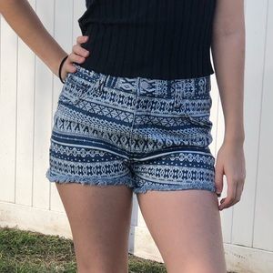 Washborn Tribal-Print Shorts